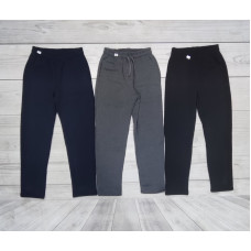 Чоловічі штани прямі з начосом, арт. 1850-FAZO-R. Тканина — тринитка. Кольори: темно-синій, темно-сірий меланж, чорний. Розміри 48–56. Виробництво — Узбекистан.