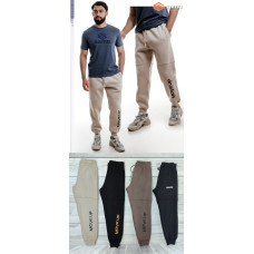 Чоловічі штани на флісі, арт. 8611 Samo. Тканина — тринитка. Кольори: бежевий, чорний, темно-сірий, кавовий. Розміри 48–56.