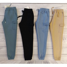 Жіночі штани з боковими кишенями, арт. 0110 Samo. Тканина — тринитка на флісі. Кольори: бежевий, індиго, сірий, чорний. Розміри 48–56.