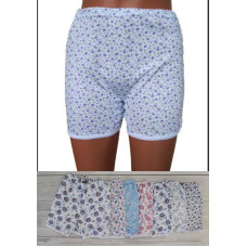 Жіночі панталони на байці. Матеріал — 100% бавовна. Розміри 48–60. Упаковка — 7 шт, різні принти.