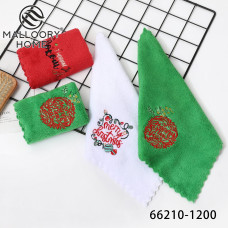 Новорічні Рушники MALLORY HOME (Салфетки) для обличчя/кухні. Розмір 25x25 см. Різдвяна вишивка. ОПТ з доставкою Opt7km. Арт. 66210-1200.