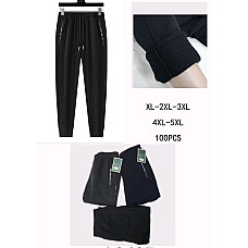 Мужские трикотажные спортивные брюки на байке (размеры XL, 2XL, 3XL, 4XL, 5XL, упаковка 5 шт)