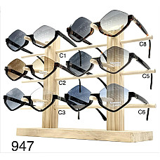 Окуляри сонцезахисні 947, хамелеон (фотохромні), геометрична оправа, декор на дужках, жіночі, преміум стиль, опт