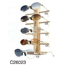 Окуляри сонцезахисні 26023, хамелеон (фотохромні), безоправні, овальні, декор "Пантера", унісекс, преміум якість, опт