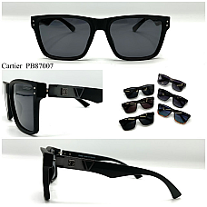 Окуляри сонцезахисні Cartier PB87007, поляризовані, чоловічі, прямокутні, розмір 60口19-146, преміум якість, опт