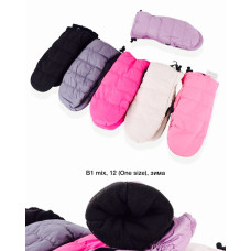 ОПТ! Жіночі рукавиці Дуті (Код B1) — Теплі, Хутро, One Size