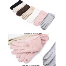 ОПТ! Жіночі рукавички Кашемір + Шерсть — Сенсорні, Плюш, 6.5-8.5