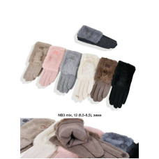 ОПТ! Жіночі рукавички Кашемир + Норка — Сенсорні, Плюш, 6.5-8.5