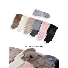 ОПТ! Жіночі рукавички Кашемир + Норка — Сенсорні, Плюш, 6.5-8.5