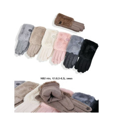 ОПТ! Жіночі рукавички Кашемир + Норка — Сенсорні, Плюш, 6.5-8.5