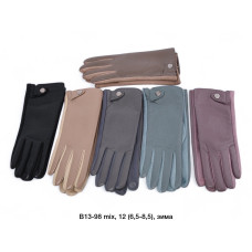 ОПТ! Жіночі рукавички Екозамша (6.5-8.5) — Сенсорні, Плюш