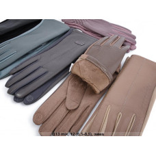 ОПТ! Жіночі рукавички Екозамша (6.5-8.5) — Сенсорні, Плюш