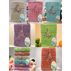 ОПТ! Банні махрові рушники 70*140 см (6 шт/уп) — Висока якість