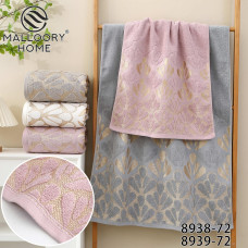 Рушники махрові Malloorу Home Розмір: 50×100 см М'які, щільні, з жакардовим візерунком Яскраві кольори, висока якість Упаковка: 8 штук Опт від 1 упаковки