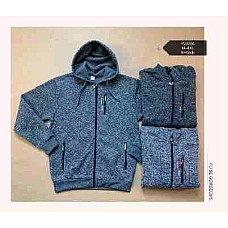 Чоловіча флісова кофта на блискавці з капюшоном PL0034# (розміри M, L, XL, 2XL, 3XL, 4XL) 6 шт./упак.