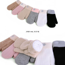 ОПТ! Дитячі варежки на хутрі (7-9 років) — Код J1021, Супертеплі