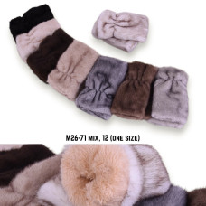 ОПТ! Мітенки «Норка» (подвійне хутро) — Універсальний розмір, Код М26-71