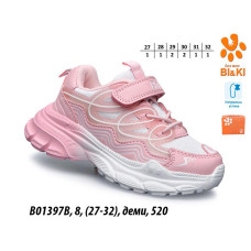 Дитячі демісезонні кросівки Bl&Ki B01397B/C/M. Розміри 27–32 (уп. 8 пар: 27-1, 28-1, 29-2, 30-2, 31-1, 32-1/2). Кольори: рожевий/білий, чорний/сірий, синій/фіолетовий. Натуральна устілка, комфорт. Ціна 520 грн, опт.
