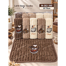 Рушники кухонні з мікрофібри L&M Home Textiles «Coffee & Chai» 35х75 см Код: М-302-360