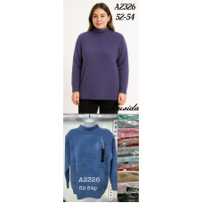 Теплий жіночий светр Кашемір. Батал Розмір 52-54. ОПТОМ: пачка 10 шт. Мікс.