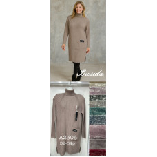 Теплий жіночий светр Кашемір. Батал Розмір 52-54. ОПТОМ: пачка 10 шт. Мікс.