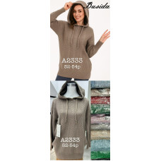 Теплий жіночий светр Кашемір. Батал Розмір 52-54. ОПТОМ: пачка 10 шт. Мікс.