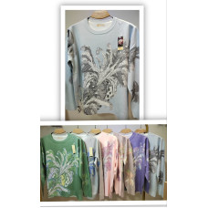 ОВИНКА! Жіночий джемпер (Кашемір) з художнім принтом. Розмір 52-56. ОПТ.