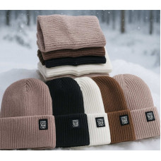 Зимовий комплект: Шапка на флісі та подвійний Бафф. ОПТ. Розмір 55-57.