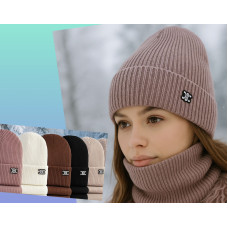 Зимовий комплект: Шапка на флісі та подвійний Бафф. ОПТ. Розмір 55-57.