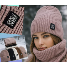 Зимовий комплект: Шапка на флісі та подвійний Бафф. ОПТ. Розмір 55-57.