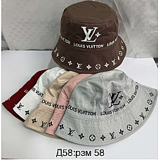 Опт Панама брендована Louis Vuitton у різних кольорах (розмір 58) на opt7km.net.ua —