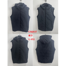 Чоловічий утеплений жилет CMJ037 з капюшоном. Модель на блискавці, з боковими кишенями. Розміри L–4XL. Практичний вибір для прохолодної погоди. Опт.