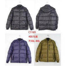 Чоловічі зимові пуховики модель Теплі та легкі, з капюшоном і кишенями на блискавці. Розміри L–4XL. Три кольори: чорний, оливковий, чорний із синьою вставкою. Ідеальні для холодної погоди, опт.