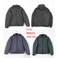 Чоловічі зимові пуховики модель Теплі та легкі, з капюшоном і кишенями на блискавці. Розміри L–4XL. Три кольори: чорний, оливковий, чорний із синьою вставкою. Ідеальні для холодної погоди, опт.