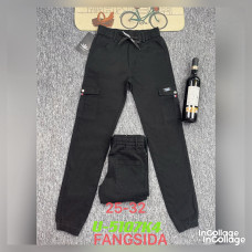 Підліткові джинси FANGSIDA, модель 5107. Чорний джинс, зручні кишені, пояс на резинці. Еластичний, щільний матеріал, комфортний у носінні. Розміри: 25–32. Ідеально для школи та повсякдення. Опт