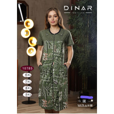 Жіноче плаття-халат DiNAR Textiles батал. Зручний крій на блискавці, короткий рукав, декоративна вишивка. М’який матеріал приємний до тіла. Розміри: 6XL, 7XL, 8XL, 9XL. Опт. opt7km. Виробник: Узбекистан.