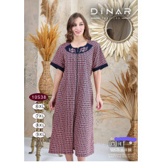 Жіноче плаття-халат DiNAR Textiles батал. Зручний крій на блискавці, короткий рукав, декоративна вишивка. М’який матеріал приємний до тіла. Розміри: 6XL, 7XL, 8XL, 9XL. Опт. opt7km. Виробник: Узбекистан.