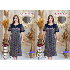 Жіноче плаття-халат DiNAR Textiles батал. Зручний крій на блискавці, короткий рукав, декоративна вишивка. М’який матеріал приємний до тіла. Розміри: 6XL, 7XL, 8XL, 9XL. Опт. opt7km. Виробник: Узбекистан.