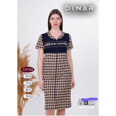 Жіноче плаття-халат DiNAR Textiles батал. Зручний крій на блискавці, короткий рукав, декоративна вишивка. М’який матеріал приємний до тіла. Розміри: 6XL, 7XL, 8XL, 9XL. Опт. opt7km. Виробник: Узбекистан.
