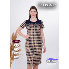 Жіноче плаття-халат DiNAR Textiles батал. Зручний крій на блискавці, короткий рукав, декоративна вишивка. М’який матеріал приємний до тіла. Розміри: 6XL, 7XL, 8XL, 9XL. Опт. opt7km. Виробник: Узбекистан.