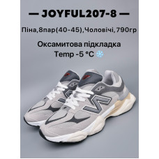 Чоловічі кросівки JOYFUL — легкі та теплі, з піни та оксамитовою підкладкою, комфортні до -5°C. Упаковка: 8 пар, розміри 40–45, опт 7 км.