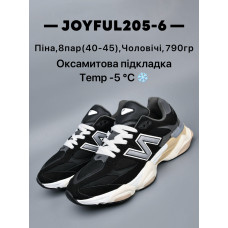 Чоловічі кросівки JOYFUL — легкі та теплі, з піни та оксамитовою підкладкою, комфортні до -5°C. Упаковка: 8 пар, розміри 40–45, опт 7 км.