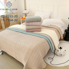 ОПТ! Вафельне покривало 160*210 см (Код 7554-32) — Мікс кольорів