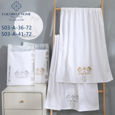 ОПТ! Рушник для хрещення «Срібло» 70*140 см (Код 503-41-72-А)