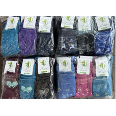 Жіночі махрові шкарпетки з малюнком . Теплі, м’які та зручні. Розмір 36–41, асорті кольорів.