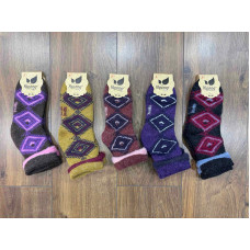 Жіночі вовняні шкарпетки Yaproo з орнаментом. Теплі, м’які, комфортні. Розмір 36–41, мікс кольорів.