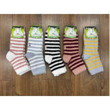 Жіночі шкарпетки з ангори з сердечком. Теплі, м’які, пухнасті. Розмір 36–41, мікс кольорів.