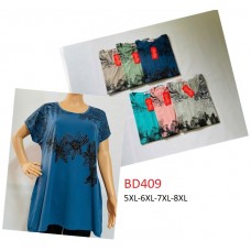 Жіноча футболка туніка 5xl-6xl-7xl-8xl колір різний 5 шт в упаковці