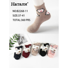Жіночі пухнасті шкарпетки "Норка". Дуже м’які, теплі та приємні до тіла. Розмір 37–41.