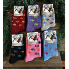 Жіночі махрові шкарпетки з малюнком . Теплі, м’які та зручні. Розмір 36–41, асорті кольорів.